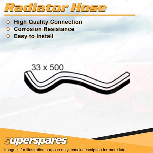Upper Radiator Hose 33mm x 500mm for Nissan Patrol GU UELY61 UENY61 Y61 3.0L