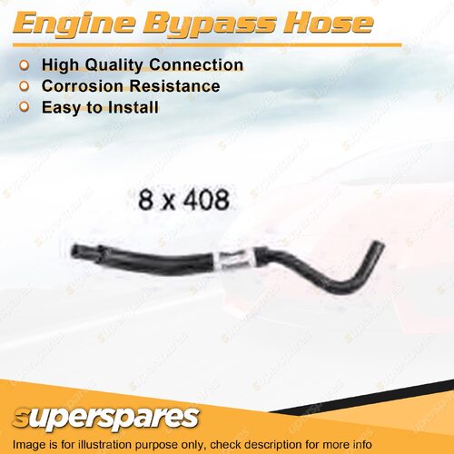 Superspares Bypass Hose 8 x 408mm for Toyota Landcruiser VDJ 200R 76R 78R 79R