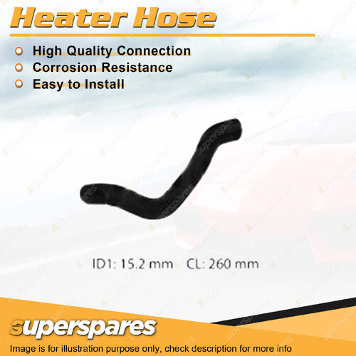 Superspares Heater Hose for Holden Rodeo KBD27 KBD42 2.2L 4 cyl 1981-1985