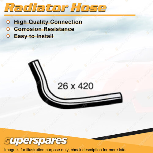 Superspares Upper Side Radiator Hose Length 420mm Inside Diameter 26mm