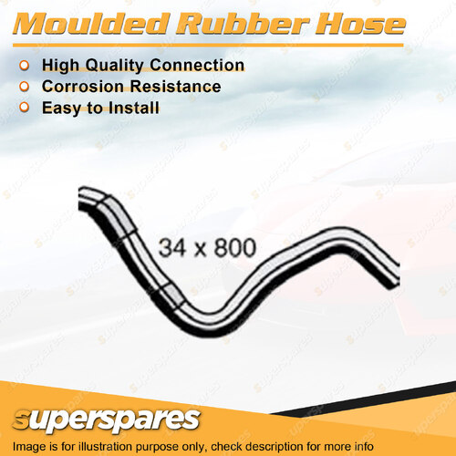Superspares Bottom Hose Rubber Hose Length 800mm Inside Diameter 34mm