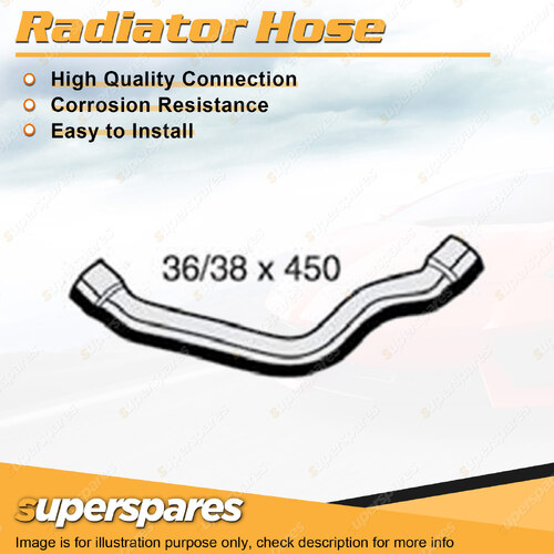 Superspares Upper Radiator Hose Length 450mm Inside Diameter 36mm Bell ID 38mm