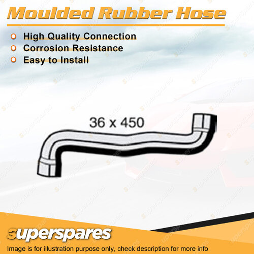 Superspares Top Hose Rubber Hose Length 450mm x Inside Diameter 36mm