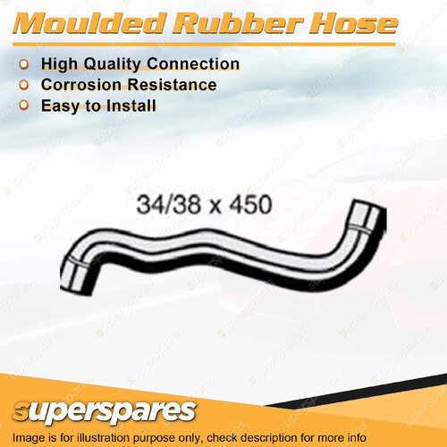 Superspares Top Hose Length 450mm Inside Diameter 34mm Bell ID 38mm