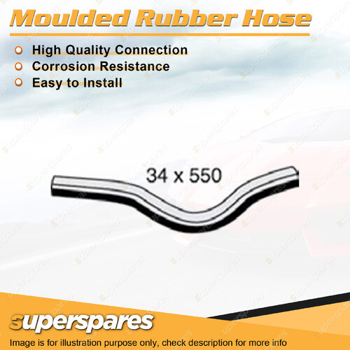Superspares Bottom Hose Rubber Hose Length 550mm Inside Diameter 34mm