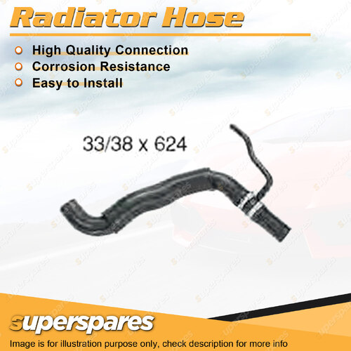 Superspares Upper Radiator Hose Length 624mm Inside Diameter 33mm Bell ID 38mm