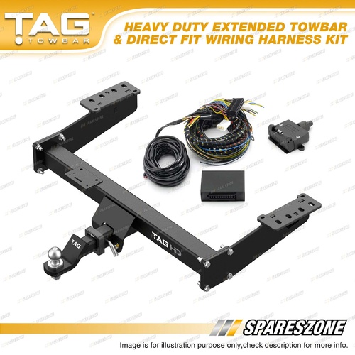 TAG Heavy Duty Extended Towbar Kit Brink Wiring for Ford Ranger PY T6.2 2022-On