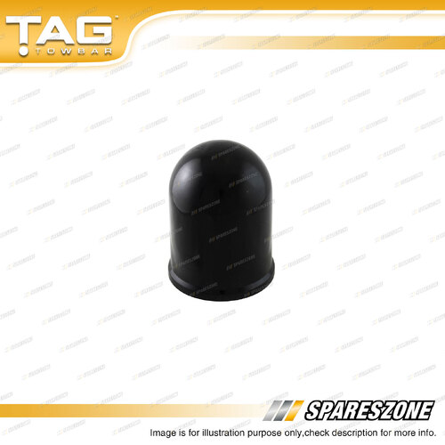 1 piece of TAG Brand 50mm Tow Ball Cover - Black with Spring Clip