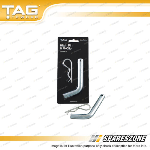 TAG Hitch Pin & R-Clip - 15.8mm 5/8" Diameter Pin Zinc Plated Steel