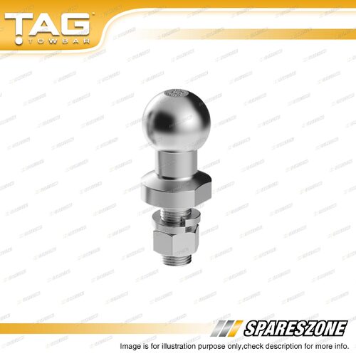 TAG Tow Ball - Chrome Diameter 50mm Thread Length 62mm Load rate 3500kg