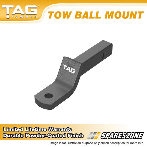 TAG Tow Ball Mount - Pin to Ball 220mm Long 1600kg Gross Trailer Weight