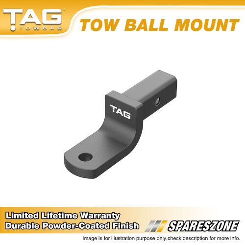 TAG Tow Ball Mount - Pin to Ball 178mm Long 2500kg Gross Trailer Weight