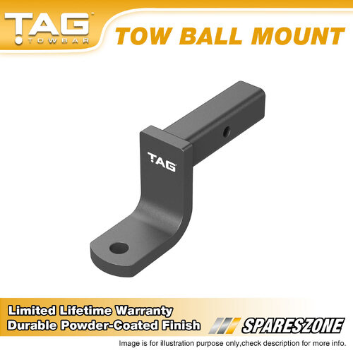 TAG Tow Ball Mount - Pin to Ball 198mm Long 2500kg Gross Trailer Weight