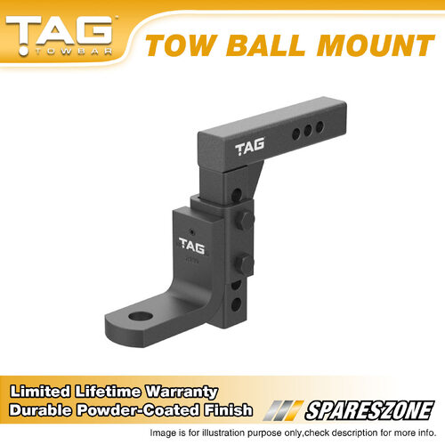 TAG Adjustable Tow Ball Mount - 4500kg Gross Trailer Weight 50mm Square Shank