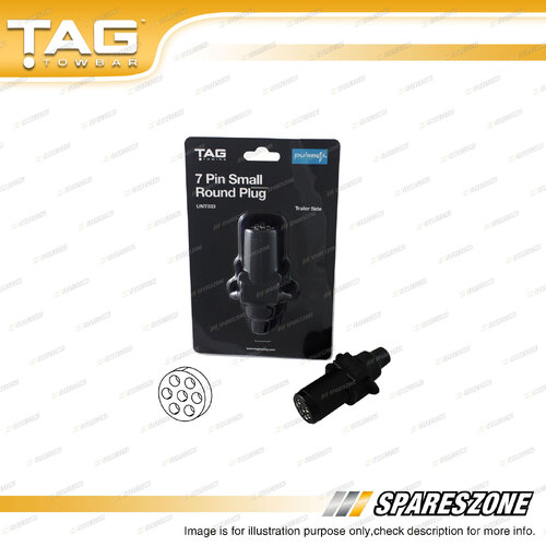 TAG 7 Pin Small Round Plug - Suits Trailer Side of Plug Connection