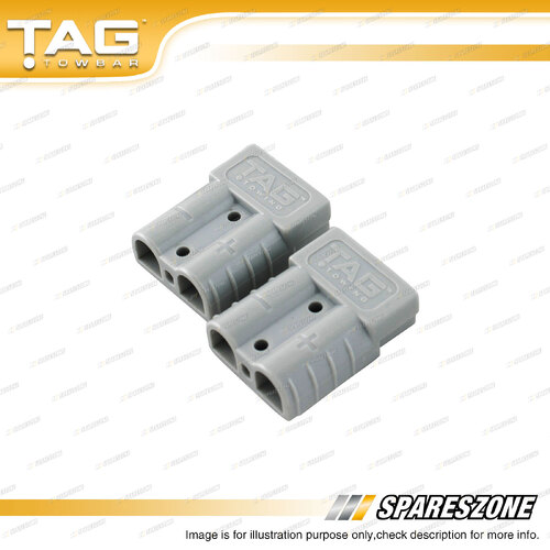 2 x TAG Heavy Duty Connector Sets - Includes Two 50 Amp Anderson Plugs Grey