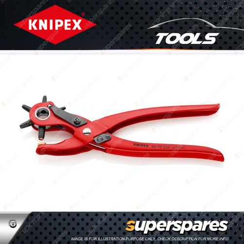 Knipex Revolving Punch Plier - Length 220mm with Six Interchangeable Punches