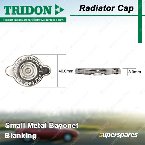 Tridon Blanking Radiator Cap for Nissan Navara D40 Pathfinder R51 Patrol GU