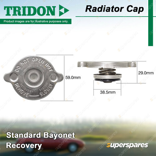 Tridon Recovery Radiator Cap for Subaru 1400 1600 Brumby DL GF GL Leone