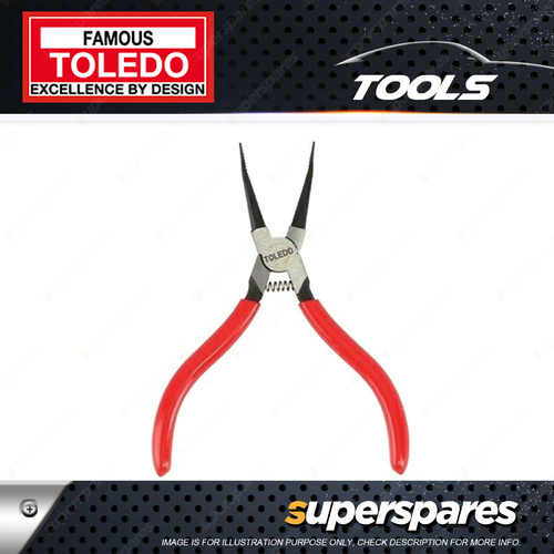 Toledo Circlip Plier - PVC Dipped Handle - Internal Straight Tip 130mm 5" Length