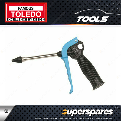 Toledo Trigger Style Air Blow Gun - High Flow Rubber Tip Type 120mm