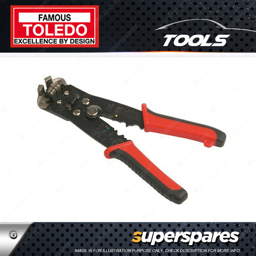 Toledo Heavy Duty Wire Stripper Crimper Cutter 210mm with Plastic moulded handle