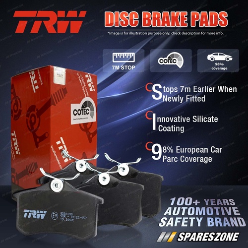 4x Rear TRW Disc Brake Pads for Renault Clio Fluence Grand Scenic RX4