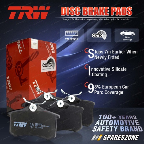 4 Rear TRW Brake Pads for Mercedes Benz A B Class CLA GLA GLB W177 V177 C118 247
