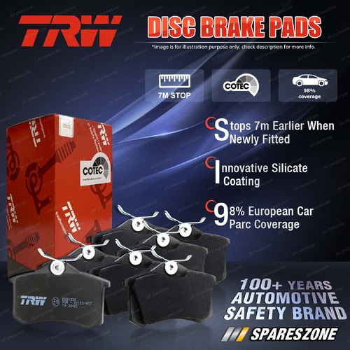 8Pcs F + R TRW Brake Pads for Volvo S60 224 S90 234 V60 225 227 V90 235 XC60 246