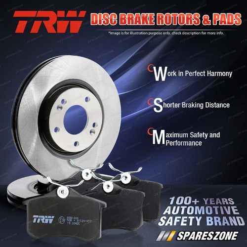 Rear TRW Brake Rotors + Pads for BMW 3 4 Ser Z4 G20 G21 G22 G23 G28 G29 G80 G81