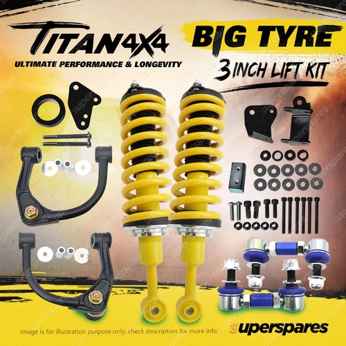 Titan 4X4 3" Big Tyre Lift Kit Complete Strut King Coil for Ford Ranger PX 12-18