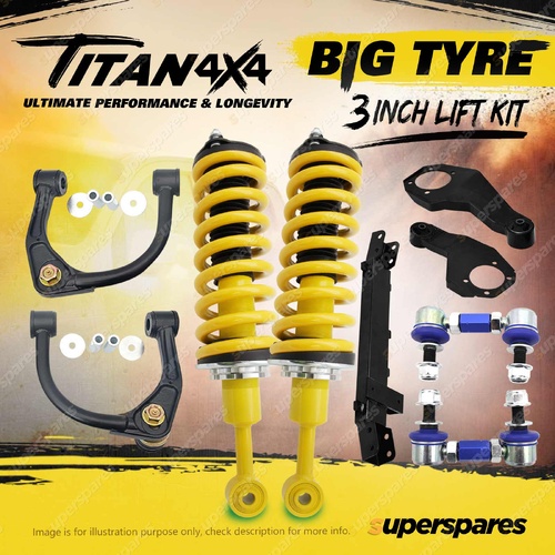 Titan 4X4 3" Big Tyre Lift Kit Complete Strut King Coil for Mitsubishi Triton MQ
