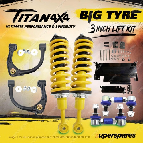 Titan 3" Big Tyre Lift Kit Complete Strut King Coil for Nissan Navara NP300 D23