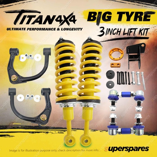 Titan 4X4 3" Big Tyre Lift Kit Complete Strut King Coil for Ford Ranger Next Gen