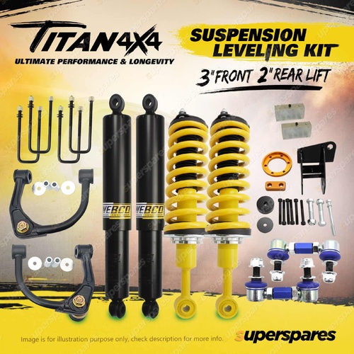 Titan 3" Front 2" Rear Levelling Lift Kit King Coil for Ford Ranger Next Gen