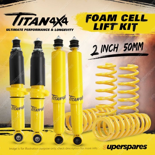 2" Lift Kit Titan 4X4 Foam Cell Shocks King Coil Spring for Holden Colorado 7 RG