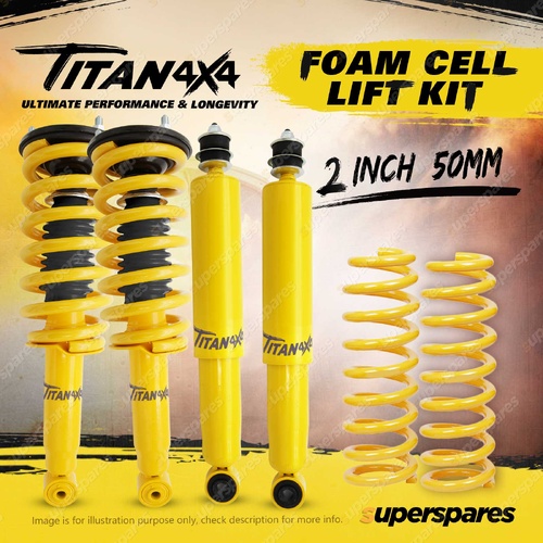 2" Titan 4X4 Foam Cell Pre Assembled Lift Kit King Coil for Holden Colorado 7 RG