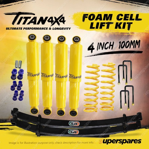 4"+3" Titan Foam Cell Lift Kit King Coil EFS Leaf for Toyota Landcruiser 78 79