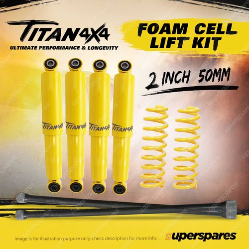 2" Lift Kit Titan 4X4 Foam Cell Shocks King Coil for Toyota Landcruiser 100 Ser