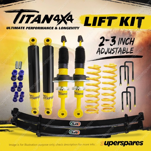 ADJ 2 - 3 Inch Lift Kit Titan Shock King Coil EFS Leaf for Mitsubishi Triton MR