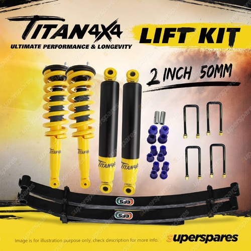 2" Pre Assembled Lift Kit Titan 4X4 King Coil EFS Leaf for Mitsubishi Triton MR