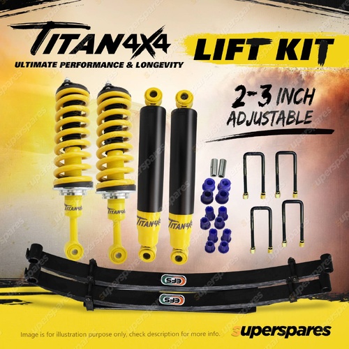 Titan Adjustable 2"-3" Pre Assembled Lift Kit EFS Leaf for Mitsubishi Triton MR