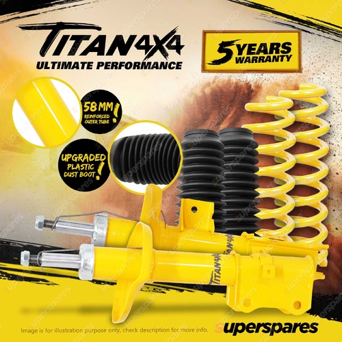 Front Titan 4X4 Strut Shocks Raised King Springs for Jeep Grand Cherokee WH 4WD