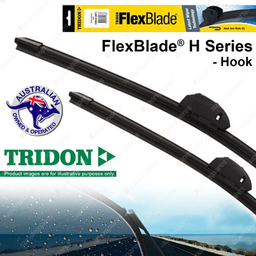 Pair Tridon FlexBlade Wiper Blades for Nissan Micra K2 K12 Pulsar N16 Tiida C11