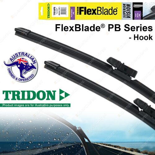 Pair Tridon FlexBlade Wiper Blades for Holden Colorado 7 RG Trailblazer RG