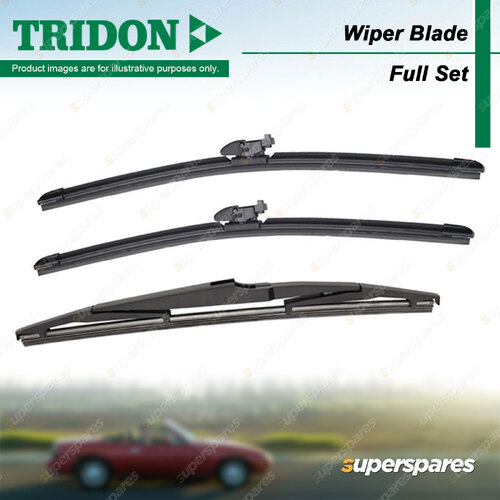 Tridon Front Rear FlexBlade Windscreen Wiper Blades for Toyota C-HR NGX10R NGX50