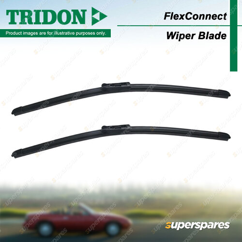 Pair Tridon FlexConnect Windscreen Wiper Blades for Ford Fiesta WS WT WZ