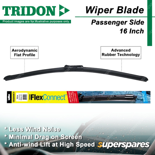 1 x Tridon Passenger Side Wiper Blade 400mm 16" for Peugeot 207 207CC 207SW 308