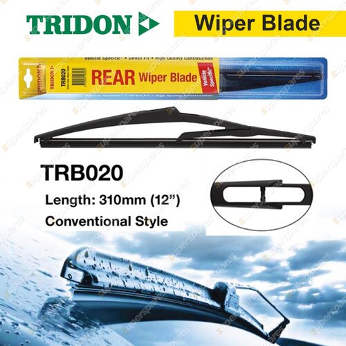 1 x Tridon Rear Conventional Plastic Wiper Blade 12" for Citroen C3 1.4L 1.6L