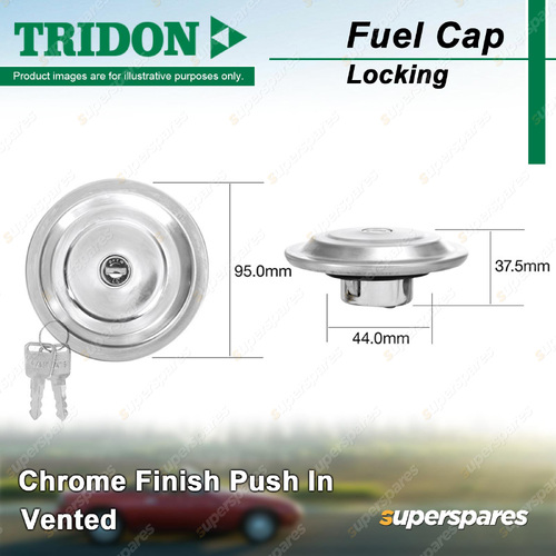 Tridon Locking Fuel Cap Vented 44.0mm for Chrysler Centura KB 4.0L 123kW RWD